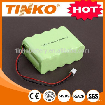 chaqueta de PVC de 1500mah de NiMH batería tamaño AA 12v